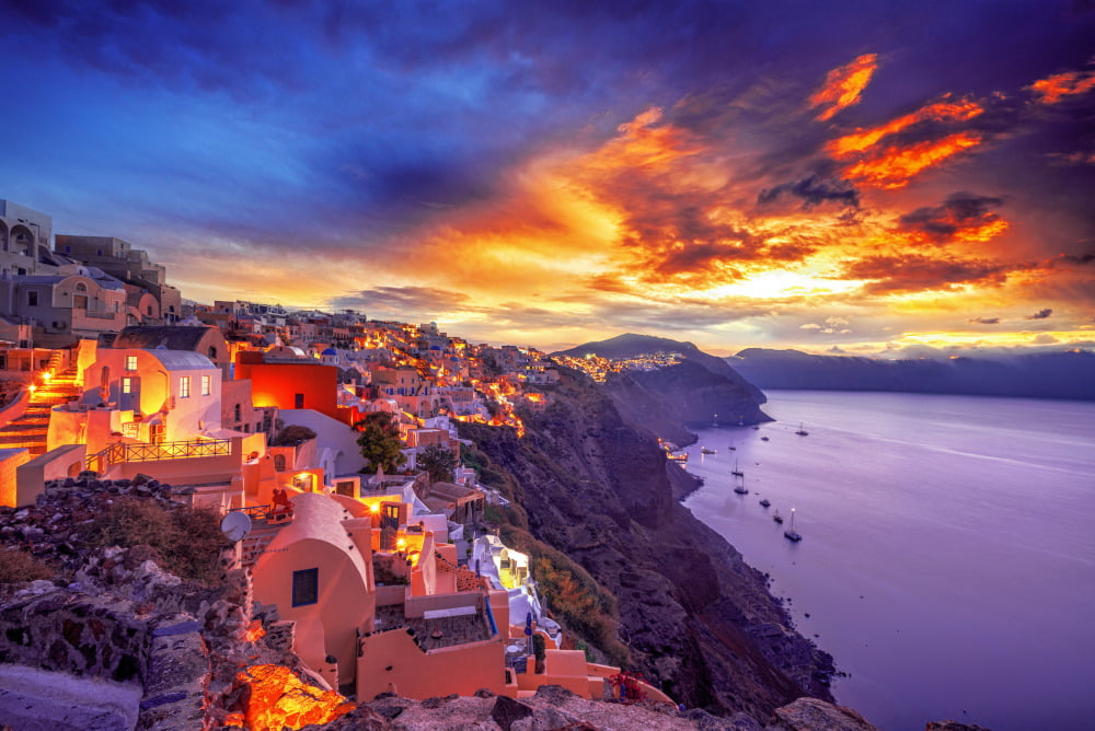 Destination Santorini featuring the Caldera by RentAGreekVilla powered by PathTravelDesigns Greece