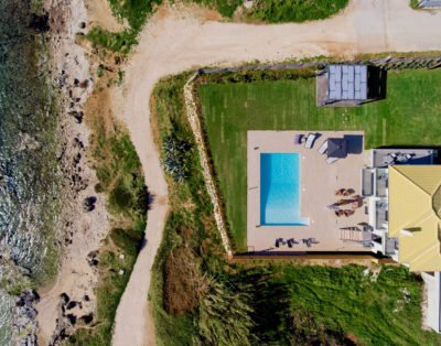 Preveza beachfront Villa Ina with private pool and sea views