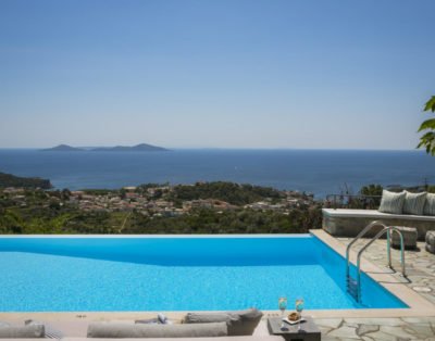 Alonissos Villa Helios private pool and Jacuzzi for 8