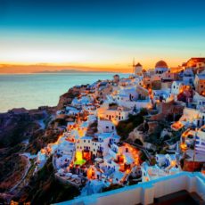 2. A-righteous-cause-Free-Santorini-from-its-sunset-fame-Rent-A-Greek-Villa The village of Oia in Santorini that is built amphitheatrically within the Caldera at sunset