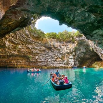 Melissani Lake Cave | Kefalonia The Melissani cave, also known as lake, in Kefalonia is one of the fairytale like places of Greece, by Rent A Greek Villa