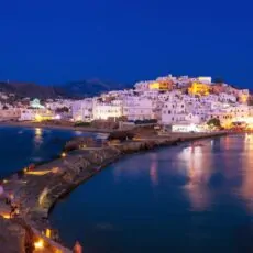 Chora | Naxos Naxos Town, a fairytale like place in Greece by Rent A Greek Villa as seen from the sea at night
