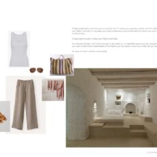 Packing For Greece by Donna Tweedale | Villa Melani Nisyros Packing for Nisyros Greece inspirational board with outfits by stylist Donna Tweedale for Rent A Greek Villa