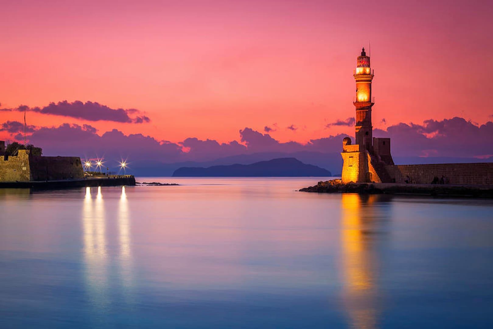 The Venetian lighthouse of Chania in Crete, one of the fairytale like places pf Greece, by Rent A Greek Villa