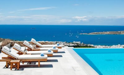 Paros luxury Villa Monastery with infinity pool