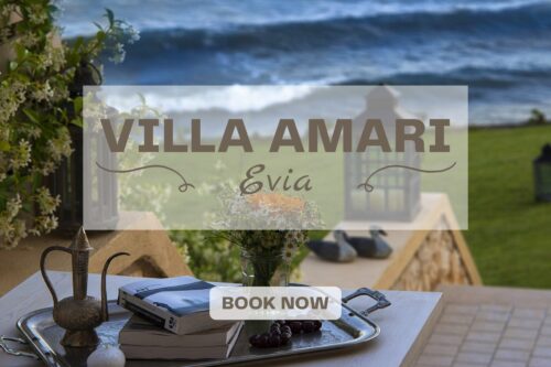 private villa for rent in Evia Greece by Rent A Greek Villa the seafront villa amari in evia by Rent A Greek Villa with a link to the listing