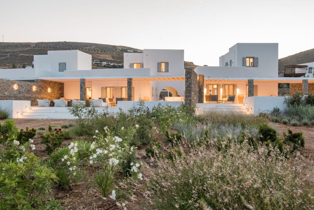 villa-aja-antiparos-cyclades_greece_vacation_villa_large_groups_rentagreekvilla_exterior_facade The exterior of the vacation Villa Aja in Antiparos by Rent A Greek Villa as seen from the garden.