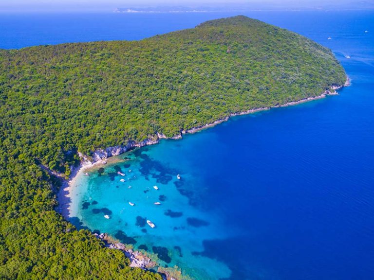 Sivota Thesprotias | Travel guide by Rent A Greek Villa Pisina beach as seen from above