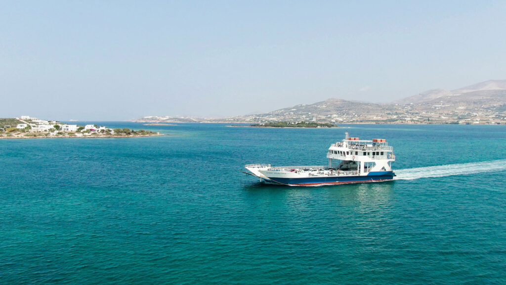 Antiparos | travel guide by Rent A Greek Villa A boat going from Paros to Antiparos, part of the islands travel guide by Rent A Greek Villa