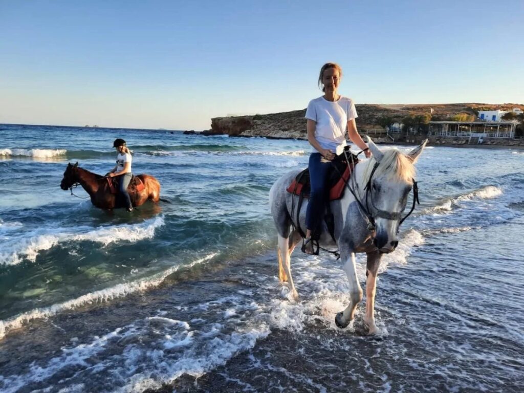 Paros Experience | Sunrise Riding tour & Swim With Horses by Path Travel Designs