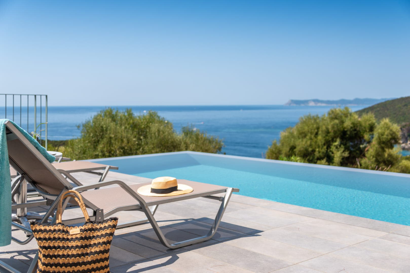 Villa Benedetta in Sivota Thesprotias private infinity pool with Ioanian coast views